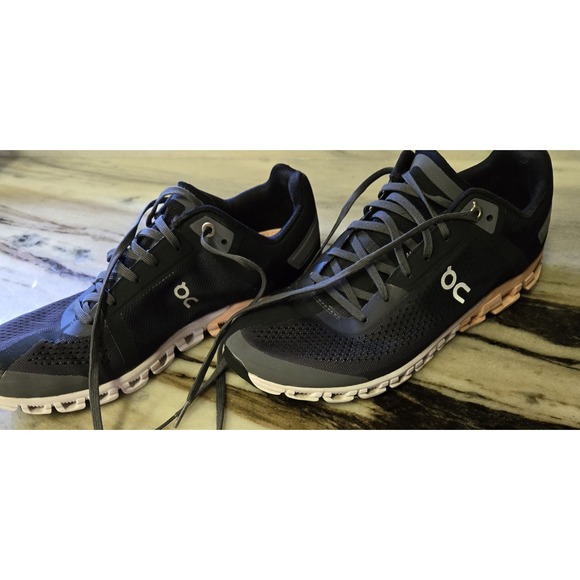 On Cloud Flow Women's Running Shoes Size 9, Black/White/Peach, Athletic Sneaker - Picture 9 of 11